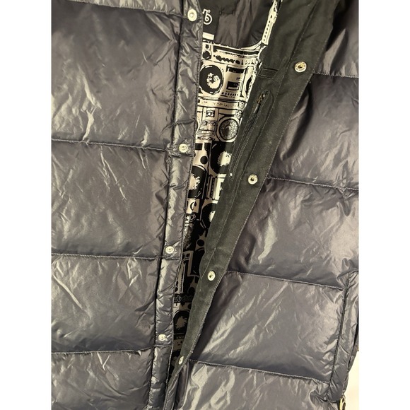 Vtg "Dub 68 Remix Series" Black Short Sleeve Rapper Puffer Jacket Men's L Y2k - Picture 8 of 16